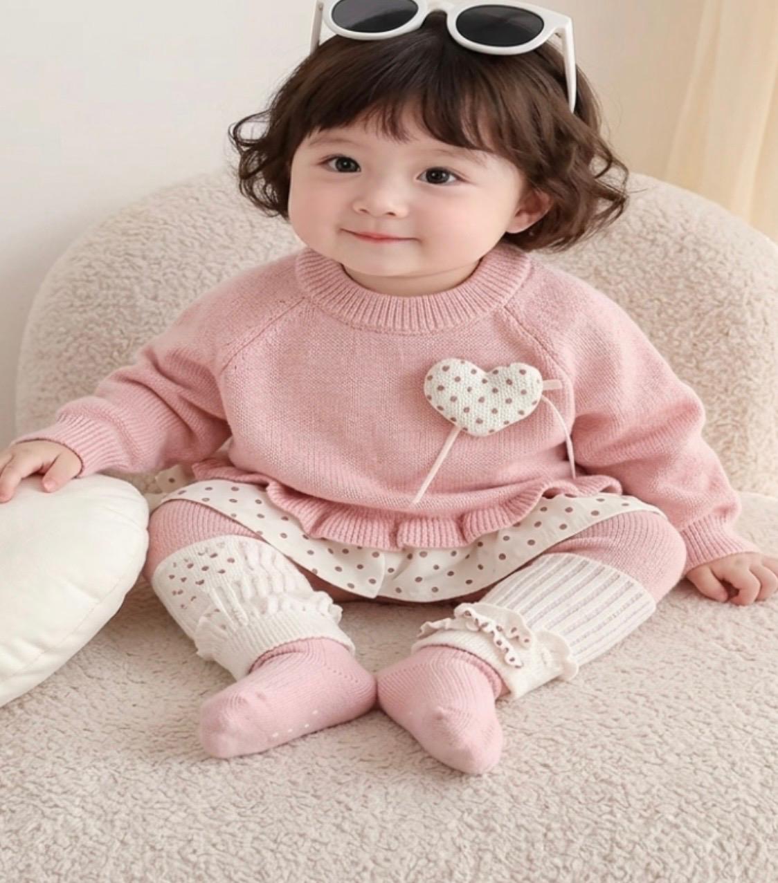Conjunto rosa con corazón para bebé